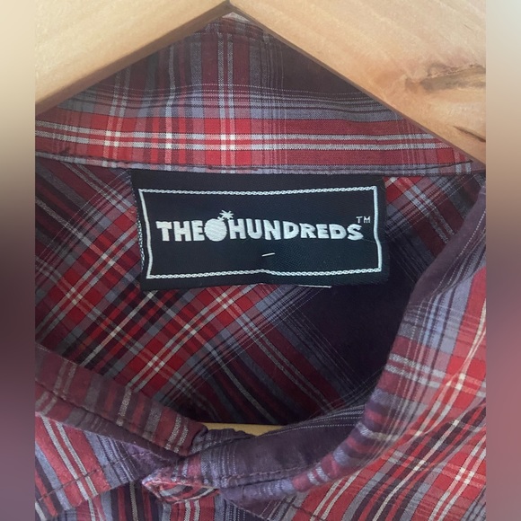 The Hundreds - Red Plaid Button Down - Size M - Picture 3 of 3
